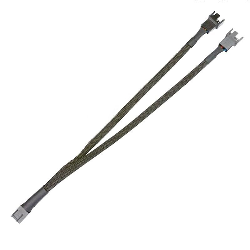 BOXUWFO HONGP PWM 4pin Fan Sleeved Extension Splitter Hub Cables,Motherboard CPU 4 Pin to 3 Way 4Pin Cooler Or 3pin Case Fan Power Spliter(2 Ways)