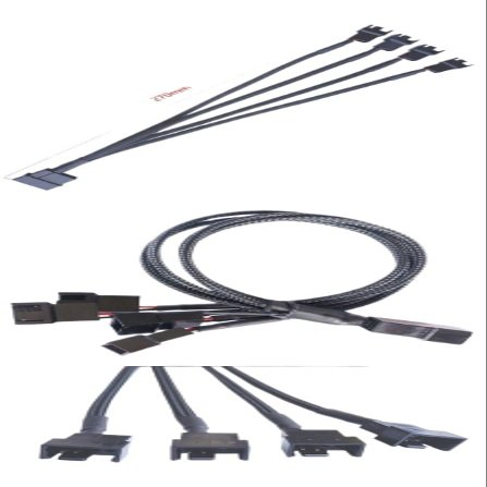 BOXUWFO HONGP 4pin IDE to 4-Port 3Pin/4Pin Cooler Cooling Fan Splitter Power Cable Environmental Connector Cables(4 x 4pin)