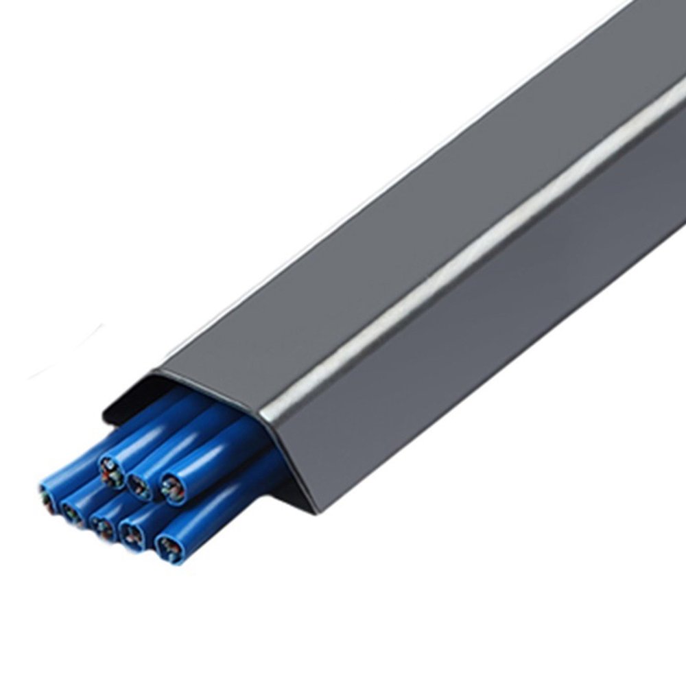 Cable Covers for Cords on Floor, 39'' Wall Wire Management Kit/ Metal Cable Raceway Wide 17 30 50 100 MM Conduit Tube Concealer with Tape, Wires Organizer Manager for Home(C 1m/39.4in,Holds 5 wires)