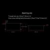 3 Hole Pop-Up Desktop Socket - 2ac+2usb+2 Network, Aluminum Alloy Embedded Desktop Socket - Opening Size: 224 * 110mm, Hidden Junction Box,Black view 3