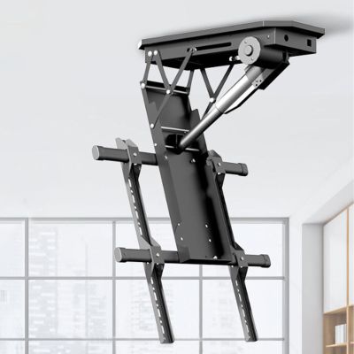 Electric TV Stand, Electric Ceiling Mount with Remote and Switch Control, Electric TV Lift Suitable for 32-70/50-90 Inch Screen, Ceiling and Wall Mount,50''-90''