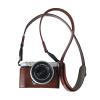 BMAOLLONGB X-M5 Case, Handmade Genuine Real Leather Half Camera Case Bag Cover for Fujifilm X-M5 XM5 Bottom Opening Version + Neck Strap (Coffee) view 1