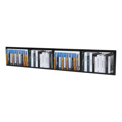 Cbhfmljd 5PCS Wall Mount 34 Inch CD Rack Media Storage Rack, CD DVD Rack Organizer Cube Storage Media Shelf Metal CD Shelf and Video Game Organizer Floating Shelves (Black)