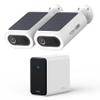 AOSU 4K Solar Security Cameras Wireless Outdoor, Expandable to 16TB (32GB Built-in) HomeCortex Home Security System, AI Face Recognition & Behavior Detection, 2-Cam Kit view 1