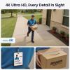 AOSU 4K Solar Security Cameras Wireless Outdoor, Expandable to 16TB (32GB Built-in) HomeCortex Home Security System, AI Face Recognition & Behavior Detection, 2-Cam Kit view 4