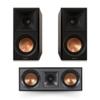 Klipsch Reference Premiere RP-500M II Bookshelf Speaker Pair Walnut R-52C Powerful Detailed Center Channel Home Speaker Set of 1 Black Bundle view 1