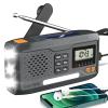7400mWh Solar Hand Crank Emergency Weather Radio, NOAA AM FM Portable Radio with Flashlight, SOS Alarm, Digital Display & Phone Charger for Hurricane, Survival, Camping & Outdoor Emergencies view 1
