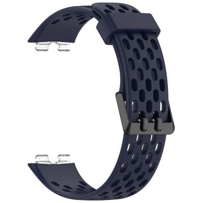 KGFCE Silicone Strap For Huawei Band 9 8 Replacement Sport Watchbands For Huawei Bracelet 8 9 NFC Wristband Smart Watch Accessories(Midnight Blue,Band 8)