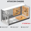 Advanced Metal Computer Case Frame for ATX37CM SFX27CM Can Install 3X 12CM Cooling Fan for Graphics Card 370mm/270mm view 2