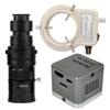 4K UHD 60FPS Industrial Microscope Camera HDMI Type-C & 200X C-Mount Lens with 56-LED Adjustable Ring Light for Phone Repair PCB Soldering - Grey view 1