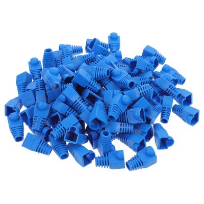 KALLORY 100pcs Ethernet Connector Boot Cover Network Caps Plastic Shield for Cable Ends Dust and Breakage Prevention Essential Network Accessory