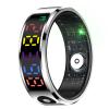 ASHATA Smart Ring Health Ring with LED Display Touch Screen, Smart Fitness Tracker Rings for Activity Sleep Step, IP68 Stainless Steel Sleep Tracker for Cycling Running Swimming (#8) (#9) view 1