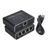 lowmountainswere 1000Mbps Ethernet Splitter RJ45 1X2 1X3 1X4 LAN Network Extender Adapter Compatible with The PC Computer Router Switch Works at The Same Time(1 to 4) view 1