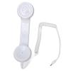 Retro Phone Handset, Handheld Cell Phone Receiver Multifunction Radiation Proof Vintage Landline Phones Headsets for Mobile Phones Computers (White) view 1