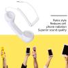Retro Phone Handset, Handheld Cell Phone Receiver Multifunction Radiation Proof Vintage Landline Phones Headsets for Mobile Phones Computers (White) view 2