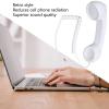 Retro Phone Handset, Handheld Cell Phone Receiver Multifunction Radiation Proof Vintage Landline Phones Headsets for Mobile Phones Computers (White) view 3