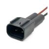2 Pin Car Dashboard Midrange Center Speaker Ignition Coil Electronic Connector Wiring Harness Plug Compatible With F~rd Fox Mondeo E4014(2P Male,5 Pcs) view 1