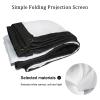 180/200 Inch Projector Screen, 16:9 HD Projector Screen, Support Double Sided Projection, with Bag And Rope, Portable Foldable Screen Anti-Crease Indoor Outdoor Projector Movies Screen(200inch) view 3
