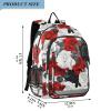 ALAZA School backpacks for girls boys White and Red Rose Backpack Students Bookbag for school bag Womens Casual Daypack College Bookbag view 2