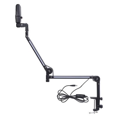 GOWENIC USB Microphone, 192KHZ/24Bit Plug & Play PC Computer Podcast Condenser Cardioid Mic Kit with RGB Boom Arm Stand for Recording Vocal Voice, Gaming, Singing,