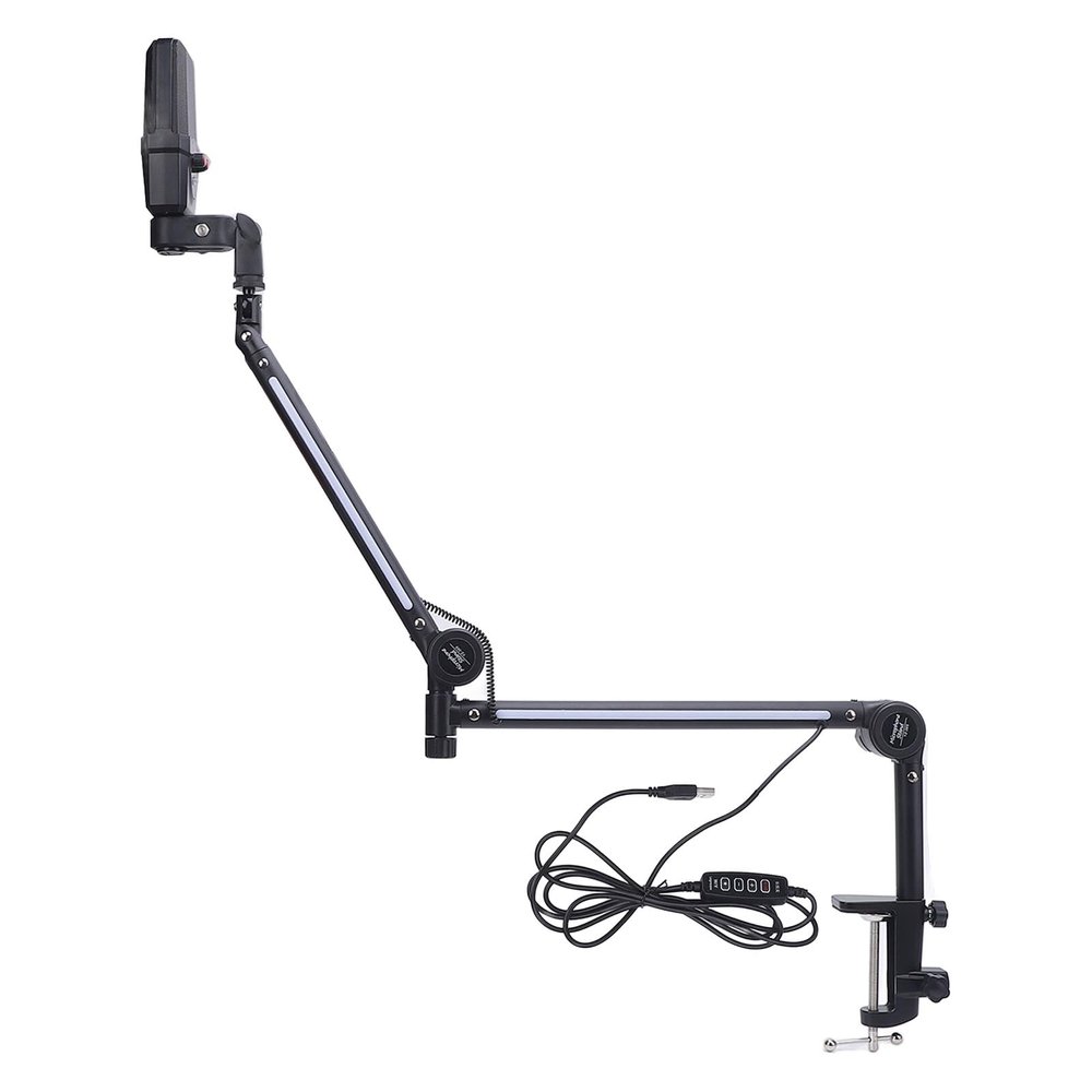 GOWENIC USB Microphone, 192KHZ/24Bit Plug & Play PC Computer Podcast Condenser Cardioid Mic Kit with RGB Boom Arm Stand for Recording Vocal Voice, Gaming, Singing,