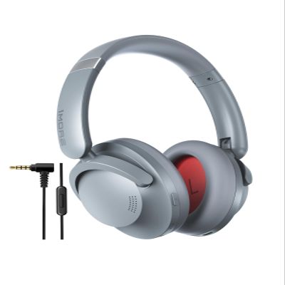 1MORE SonoFlow Pro HQ51 Wireless Over-Ear Headphones, Reduce Noise by Up to 45dB, Hi-Res Audio, 100H Playtime, App Control, Bluetooth 5.4, AI Clear Calls, Ultra-Light Comfort for Travel Office, Silver