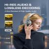 1MORE SonoFlow Pro HQ51 Wireless Over-Ear Headphones, Reduce Noise by Up to 45dB, Hi-Res Audio, 100H Playtime, App Control, Bluetooth 5.4, AI Clear Calls, Ultra-Light Comfort for Travel Office, Silver view 2