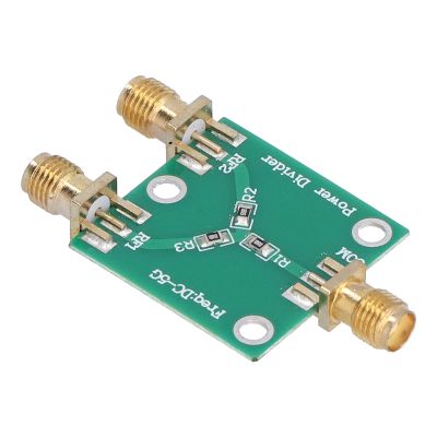 RF Power Splitter, 1 to 2 Power Divider Module for DC-5GHz RF with 6dB Low Output Attenuation, Compact Design, SMAK Connector, Printed Circuit Board Material, Splitter