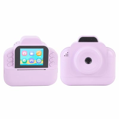 Instant Print Camera for Kids, 2.4 Inch Screen 48MP 6X Digital Zoom 1080P HD Digital Video Camera, Toddler Portable Travel Print Digital Camera Toy for Boys Girls (Purp le)