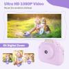 Instant Print Camera for Kids, 2.4 Inch Screen 48MP 6X Digital Zoom 1080P HD Digital Video Camera, Toddler Portable Travel Print Digital Camera Toy for Boys Girls (Purp le) view 3