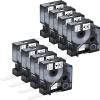 KCMYTONER 8 Pack Compatible for Dymo D1 40913 S0720680 Label Maker Tape Black on White 3/8 Inch x 23 Ft Label Tape for LabelManager 100 110 120P 150 160 view 1