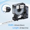 KCMYTONER 8 Pack Compatible for Dymo D1 40913 S0720680 Label Maker Tape Black on White 3/8 Inch x 23 Ft Label Tape for LabelManager 100 110 120P 150 160 view 2