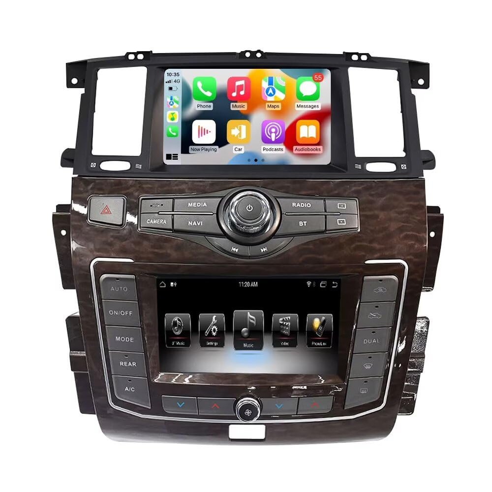 8inch Android 14 Car Stereo Radio Upgrade for Nissan Patrol Y62 2010-2020 Auto Stereo Multimedia Player GPS Navigation Wireless CarPlay Android Auto Touch Screen 4+64G
