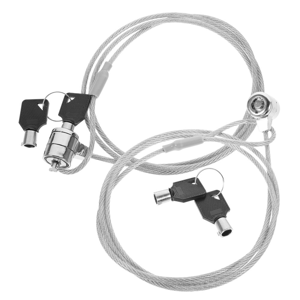 Balacoo 2 Sets Laptop Locking Cable Security Hardware Lock Kit for Computers and Tablets Keyed Portable Lock for Notebook and Monitor
