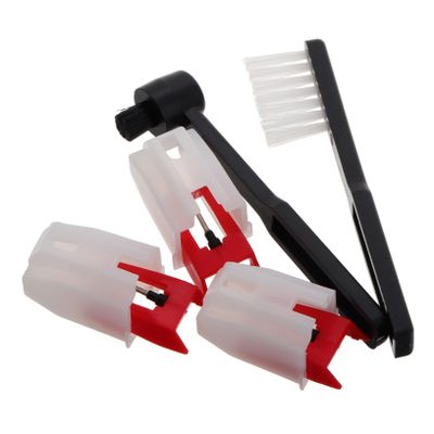 PERSELOSO Record Player Cleaning Brush Record Needle Stylus Cleaner Metal Brush for Turntable Accessories