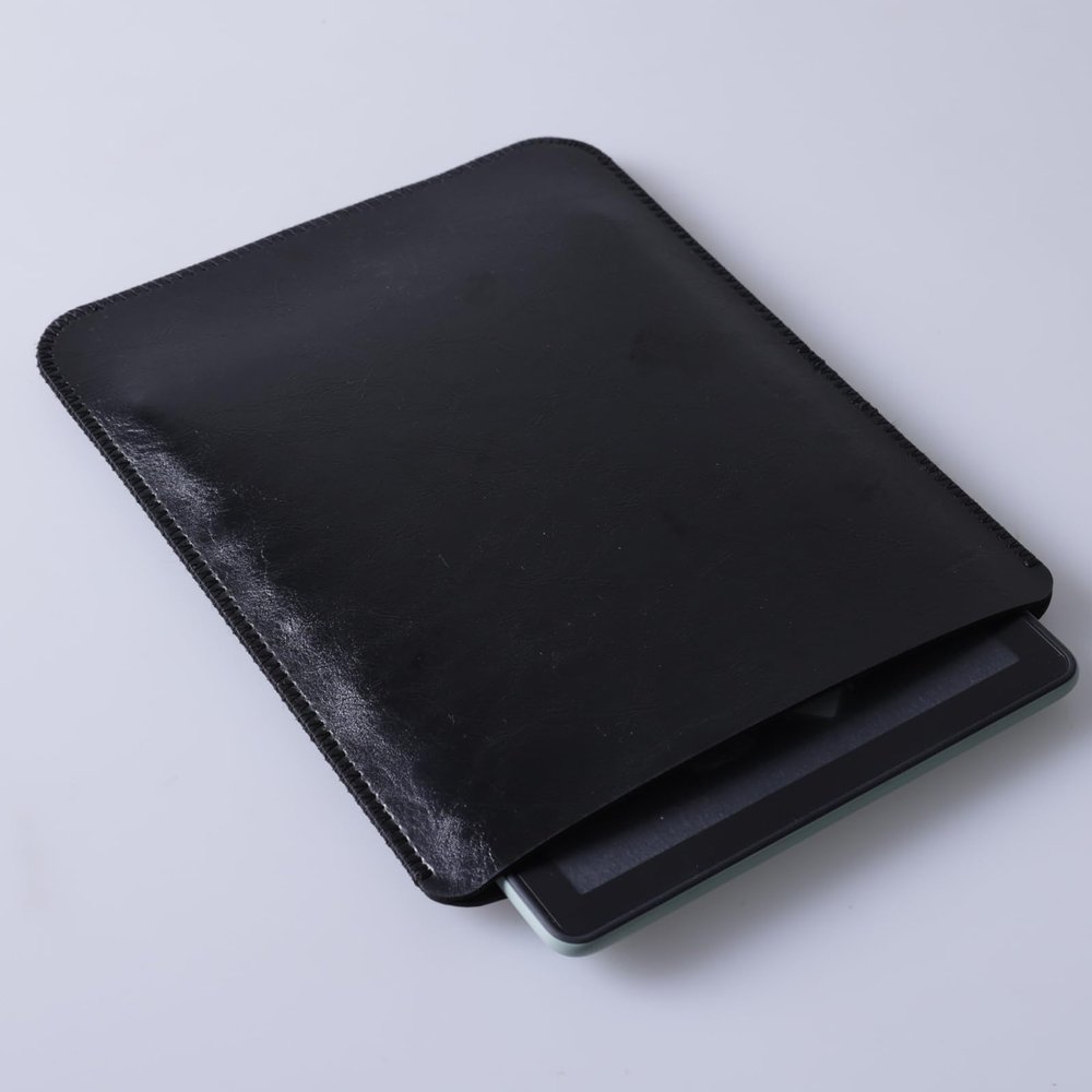 6.8"/7" Kindle Case Cover for Paperwhite (2024-2012)/Signature Edition - Premium PU Leather Slim Protective Sleeve | Ultra-Thin Lightweight Design | Fits 6th-12th Gen. (Black, 6.8"/7")