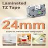 24mm 0.94 Laminated TZ Tape Clear/White/Red/Blue/Yellow/Green Compatible with Brother P Touch Label Tape 1" TZe-251 151 451 551 651 751 for PTouch D600 E500 P700 P710BT D410 D460BT D610BT, 6-Pack view 2