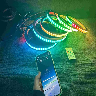 6PCS 8" Audio - Visual Magic - Packed LED Speaker Rings - Ideal for Cars, Trucks & Sandtoys - Mesmerizing Dreamy Color Chase, Accurate Music - Sync, Hassle - Free Installation