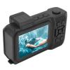 65MP 4K Dual Screen Camera Autofocus 2500mAh for Snorkeling Diving Beach Activities (Black) view 4