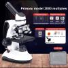 Microscope Kit 2000X Zoom monocular Electron Microscope Eyepiece + 9 Pcs Accessories Microscope Lens Adapters view 2