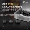 12 Pairs CCZ Silicone Replacement Earbud Ear Tips,Replacement Silicone IEM Tips, Compatible with KZ ZS10 PRO,Premium Blocking Out Ambient Noise, Secure Fit and Supreme(Black,24pcs, 3 Sizes SML) view 2