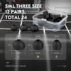 12 Pairs CCZ Silicone Replacement Earbud Ear Tips,Replacement Silicone IEM Tips, Compatible with KZ ZS10 PRO,Premium Blocking Out Ambient Noise, Secure Fit and Supreme(Black,24pcs, 3 Sizes SML) view 3