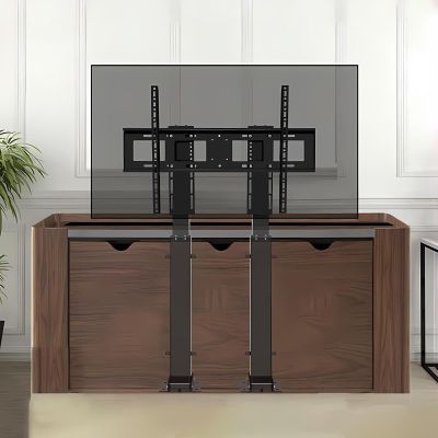 Telescopic Electric TV Lift - LCD TV Floor Stand - Electric TV Mount, Motorized TV Mount Lift With Remote Control, Dual Motor Lift Stroke 130cm/51.1inch, For 55-100/55-120inch TVs(55-120inch TV)