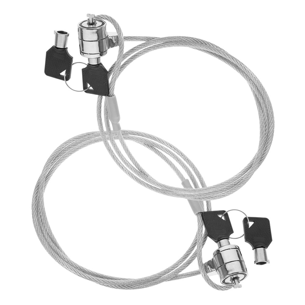 SHINEOFI 2 Sets Laptop Locks Adjustable Cable Keyed Anti-Theft Sturdy Material Monitor Laptop Security