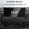 2025 2026 Rogue Screen Protector Glass 12.3" for 2024 2025 2026 Nissan Rogue (SL, Platinum) Infotainment Touchscreen Cover Screen Saver for 2026 Nissan Rogue Accessories 9H Anti Scratch HD Clear view 2