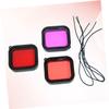 3pcs Waterproof Diving Protective Filter Lens Cover Set Cameras for Underwater Photography Enhanced Glare Reduction view 3