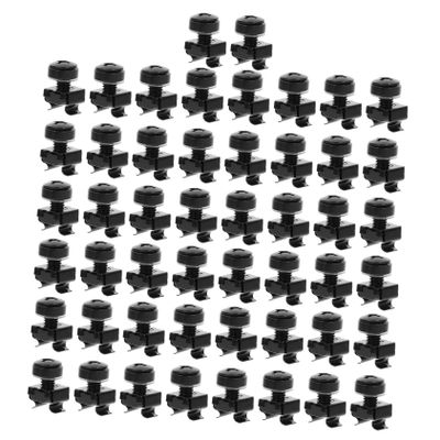 ABOOFAN 50 Sets Professional Cage Nuts Assorted Hardware Nuts and Screws Server Rack Screws x 16 Zinc Plated
