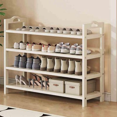 JHDXL Shoe Rack for Entryway, Shoe Organizer Tower, Space-Saving Shoe Storage, Freely Assembled Adjustable Height, Shelf for Entryway, Garage, Bedroom, White(60 * 67cm/23.6 * 26.4in)