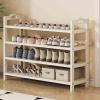 JHDXL Shoe Rack for Entryway, Shoe Organizer Tower, Space-Saving Shoe Storage, Freely Assembled Adjustable Height, Shelf for Entryway, Garage, Bedroom, White(60 * 67cm/23.6 * 26.4in) view 1