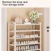 JHDXL Shoe Rack for Entryway, Shoe Organizer Tower, Space-Saving Shoe Storage, Freely Assembled Adjustable Height, Shelf for Entryway, Garage, Bedroom, White(60 * 67cm/23.6 * 26.4in) view 3